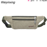 Weiyinxing Men'S Waist Bag Pack Messenger Bag Wallet Purse Reflective Sports Running Man Belt Pouch Canvas Designer Travel Shoulder Bag Man