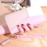Weiyinxing Wallets Zipper Coin Purse Lady Long Short Purses Handbags Women Clutch Cards Holder PU Leather Moneybag Billfold Wholesale