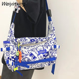 Weiyinxing Product Large Capacity Fashionable Girl Inclined Shoulder Bag Casual Messenger Single-shoulder Bag Schoolgirl Schoolbag Cool