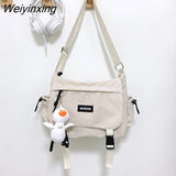 Weiyinxing Ladies Messenger Bags Young Fashion Women's Handbags Crossbody Bags Large Capacity Sling Shoulder Bags Canvas School Bag 0409