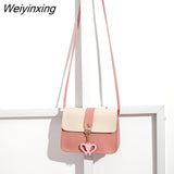Weiyinxing Simply PU Leather Crossbody Bag For Women Summer Solid Color Shoulder Messenger Bag Lady Pendant Travel Small Handbag
