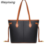 Weiyinxing Women Genuine Lether Crossbody Bag High Quality Handbag Girl Simple Tote Bag High Capacity Commuter Stylish Female Shoulder Bags