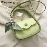 Weiyinxing Trend Small Fresh Korean Women's Bags Niche Design Single Shoulder Bag Silk Scarf Handbag Spring And Summer Messenger Bag