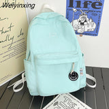 Weiyinxing Fashion College School Bag Waterproof Nylon Women Backpack Female Cute Leisure Travel Shoulder Bag For Teenage Girls Bookbag