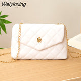 Weiyinxing PU Leather Mini Crossbody Bags For Women 2023 Trend Lingge Embroidery Handbag Female Casual Branded Shoulder Bags