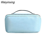 Weiyinxing Large Travel Cosmetic Bag For Women Leather Make Up Organizer Toiletry Kit Bags Female Makeup Accessories Pouch Case Storage