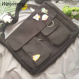 Weiyinxing Women Fashion Shoulder Bags Multifunction Canvas Crossbody Bag Retro Handbags Travel Shoulder Messenger Bags Leisure Package