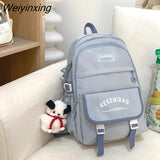 Weiyinxing Large Capacity Student Backpack Lovely Girl Solid Color Simple Style Schoolbag Women’S Waterproof Book Pack Travel Bag