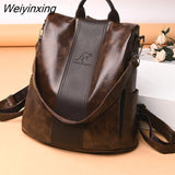 Weiyinxing Women Backpack Female High Quality Soft Leather Book School Bags For Teenage Girls Sac A Dos Travel Back pack Rucksacks Mochilas