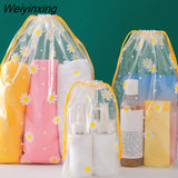 Weiyinxing L Cloth Bag Waterproof Drawstring Bags for Packing Kids Girls String Bag for Replaceable Shoes Storage Cute Pouch Rope Bag