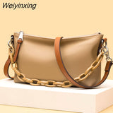 Weiyinxing Leather Shoulder Bags For Women Chain High Capacity Ladies Handbags Designer Travel Luxury Hand Bag Female Shoulder Bag