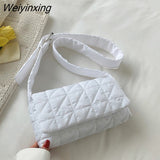 Weiyinxing Autumn Winter Women Shoulder Bag Fashion Plaid Ladies Handbags Designer Adjusted Strap Crossbody Bags