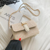 Weiyinxing Woven Straw Shoulder Bag Female Crossbody Messenger Bags for Women 2023 Summer Beach Handbags Purses Travel Shopping Bag