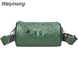 Weiyinxing Cow Leather Handbag for Women 2023 New Weave Wide Straps Female Shoulder Crossbody Bag Genuine Leather Ladies Tote Sac