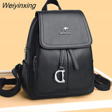 Weiyinxing 2023 Multifunction Vintage Women Backpacks High Quality Female Back Pack Ladies Shoulder Bag Ladies Leather Travel Backpack