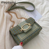 Weiyinxing for Women Bags Brands Replica 2023 Trend Chain Small Square Messenger Crossbody Bag Female Luxury Designer Handbag