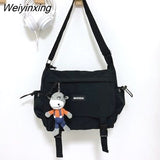 Weiyinxing Ladies Messenger Bags Young Fashion Women's Handbags Crossbody Bags Large Capacity Sling Shoulder Bags Canvas School Bag 0409