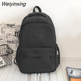 Weiyinxing New Fashion Nylon Backpack High Quality Women Book Bag Female Solid Color Big Schoolbag Teenage Girl Lovely Laptop Backpack