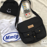 Weiyinxing Women's Canvas Bag Japanese Department Harajuku Windsuit Messenger Bag Female Korean Students Shoulder Bags