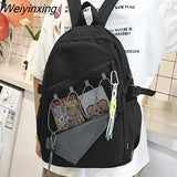 Weiyinxing Women Mesh Waterproof College Backpack Girl Boy Cute Net School Bag Lady Men Laptop Student Fashion Female Travel Book Bags