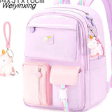 Weiyinxing Girls School Bag Super Light Children's Spine Protection And Load Reduction Backpack Student Large Capacity Child Bags