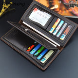 Weiyinxing Men Wallets PU Leather Purses Male Large Capacity Purse Long Casual Money Bag for Man Coin Card Holders Portable Slim Purse