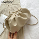 Weiyinxing Mantang Solid Color Pu Leather Crossbody Bags For Women 2023 Small Clutch Lady Luxury Shoulder Messenger Bag Travel Handbags