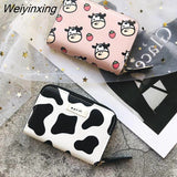 Weiyinxing Women PU Leather Wallet Ladies Small Mini Coin Purse Printing Wallets Short Zipper Credit Card Holder for Cute Female Purses
