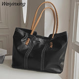 Weiyinxing Women Leather Handbag 2023 Shopper Shoulder Bag Female Large Size Bag For Women Luxury Designer Handbag Tote Bags Purse