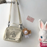 Weiyinxing Women's Messenger Bags Ladies Canvas Printed Cute Envelope Bag Lady Sweet Cartoon Student Shoulder Bag