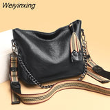 Weiyinxing PU Leather Shoulder Bags For Women 2023 Chain High Capacity Handbags Travel Luxury Hand Bag Female Large Shoulder Bag
