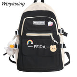 Weiyinxing 2023Women Waterproof Cute Backpack Nylon Female Harajuku School Bag College Lady Kawaii Backpacks Fashion Book Girl Bags Student