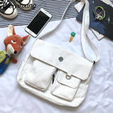Weiyinxing Women Fashion Shoulder Bags Multifunction Canvas Crossbody Bag Retro Handbags Travel Shoulder Messenger Bags Leisure Package