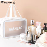 Weiyinxing Women Travel Wash Bag Female Transparent Waterproof Storage Makeup Pouch Bags Large Capacity Cosmetic Bag Organizer Beauty Case