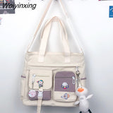 Weiyinxing Nylon Women Handbags Messenger Bag Youth Ladies Fashion Shoulder Tote Bag Versatile Female Crossbody Bags Pouch Pack Bolsas