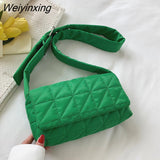 Weiyinxing Autumn Winter Women Shoulder Bag Fashion Plaid Ladies Handbags Designer Adjusted Strap Crossbody Bags
