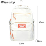 Weiyinxing Multiple Pockets Waterproof Nylon Women Backpack Female Kawaii Mesh Travel Bag Cute Schoolbag for Girl Student Bookbag