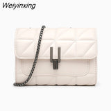 Weiyinxing Designer Bags 2023 Women Leather Chain Crossbody Bags for Women Ladies Handbags Shoulder Bags Messenger Small Square Bag