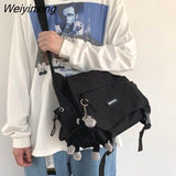 Weiyinxing Ladies Messenger Bags Young Fashion Women's Handbags Crossbody Bags Large Capacity Sling Shoulder Bags Canvas School Bag 0409