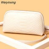 Weiyinxing Crocodile Pattern Genuine Leather Women Purses Coin Purse Card Holder Wallets Cow Leather Female Clutch Money Phone Bags