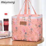 Weiyinxing Beach Cooler Bag for Meal Picnic Lunch Bag for Women Cartoon Flamingo Thermal Fridge Bag Food Box Travel