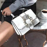 Weiyinxing Designer Famous Bags For Women Designer Diamond Lock Bags Quality PU Leather Women Handbags Elegant Lady Shoulder Bags