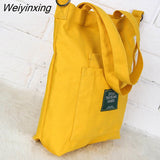 Weiyinxing All-match Women's Tote Shoulder Bag New Canvas Hit Color Crossbody Bags For Women 2023 Fashion Letter Zipper Handbags