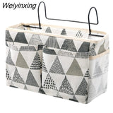 Weiyinxing Cosmetics Makeup Organizer Cotton Storage Bag With Pockets Hanging Organizer For Bathroom Remote Control Pouch Box
