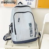 Weiyinxing Harajuku Cute Girls Backpack Double Zipper Waterproof College School Bag Teenagers Girls Student Rucksack Kawaii Mochila