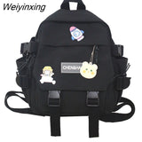 Weiyinxing Style School Backpack for Girls Small Women's Backpack Multi Pocket Bags Fashion School Mochila Young Girl's Backpacks