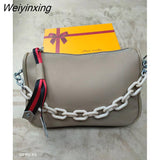 Weiyinxing Leather Crossbody Bags Women Famous Brand Female Shoulder Bag Fashion Wide Shoulder Strap Soft Small Women Bag Bolsa sac