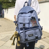 Weiyinxing Black Nylon Bagpack Casual Lady Travel Backpacks Female Anti Theft Rucksack Women School Backpack Korean Back Pack Mochila 911