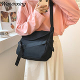 Weiyinxing Designer Women's Handbags Large Capacity Solid Women Shoulder Bags Korean Fashion Canvas Casual Female Bags Crossbody