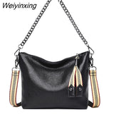 Weiyinxing PU Leather Shoulder Bags For Women 2023 Chain High Capacity Handbags Travel Luxury Hand Bag Female Large Shoulder Bag